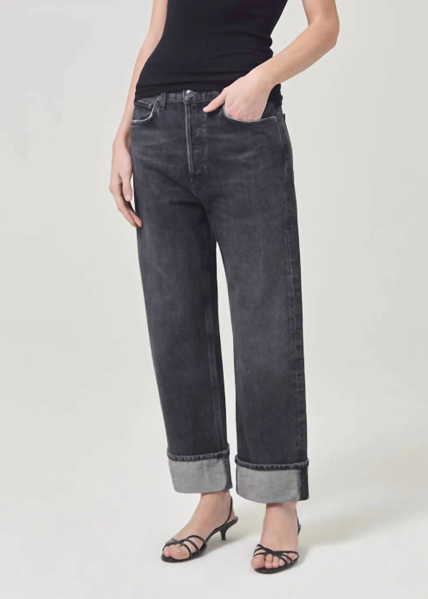 Agolde - Women's Fran Low Slung Easy Straight Jeans