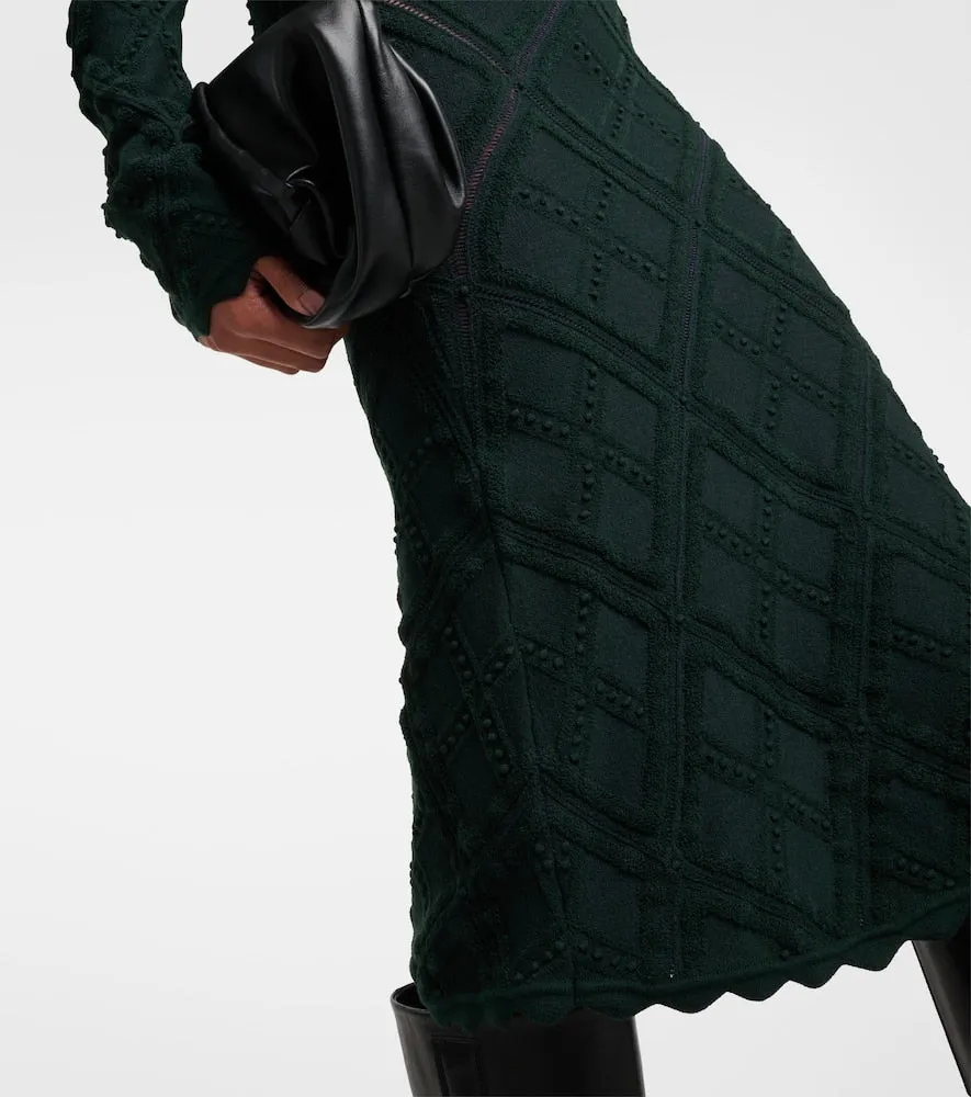 Burberry Aran wool-blend midi dress