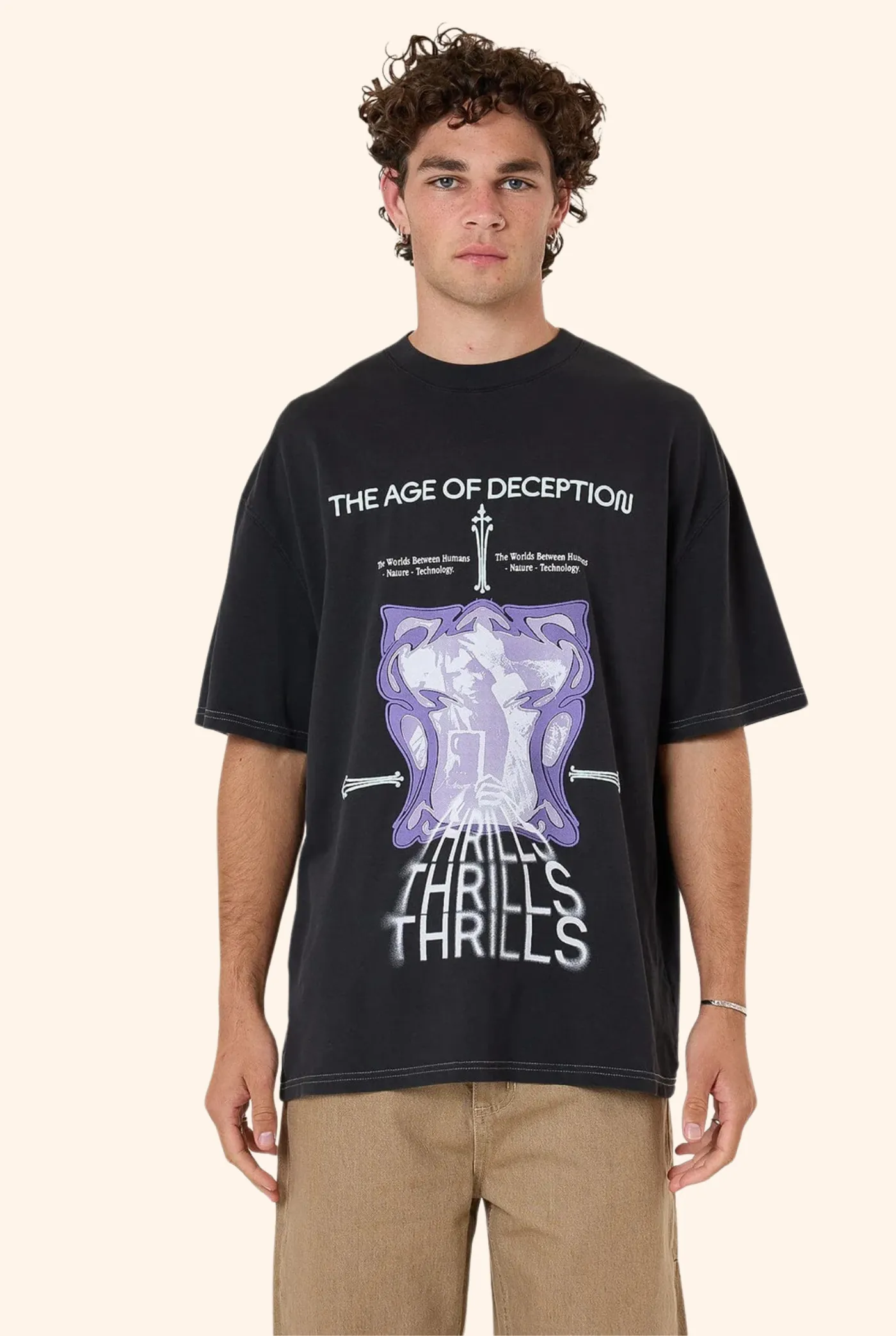 Deceptions box fit oversize tee