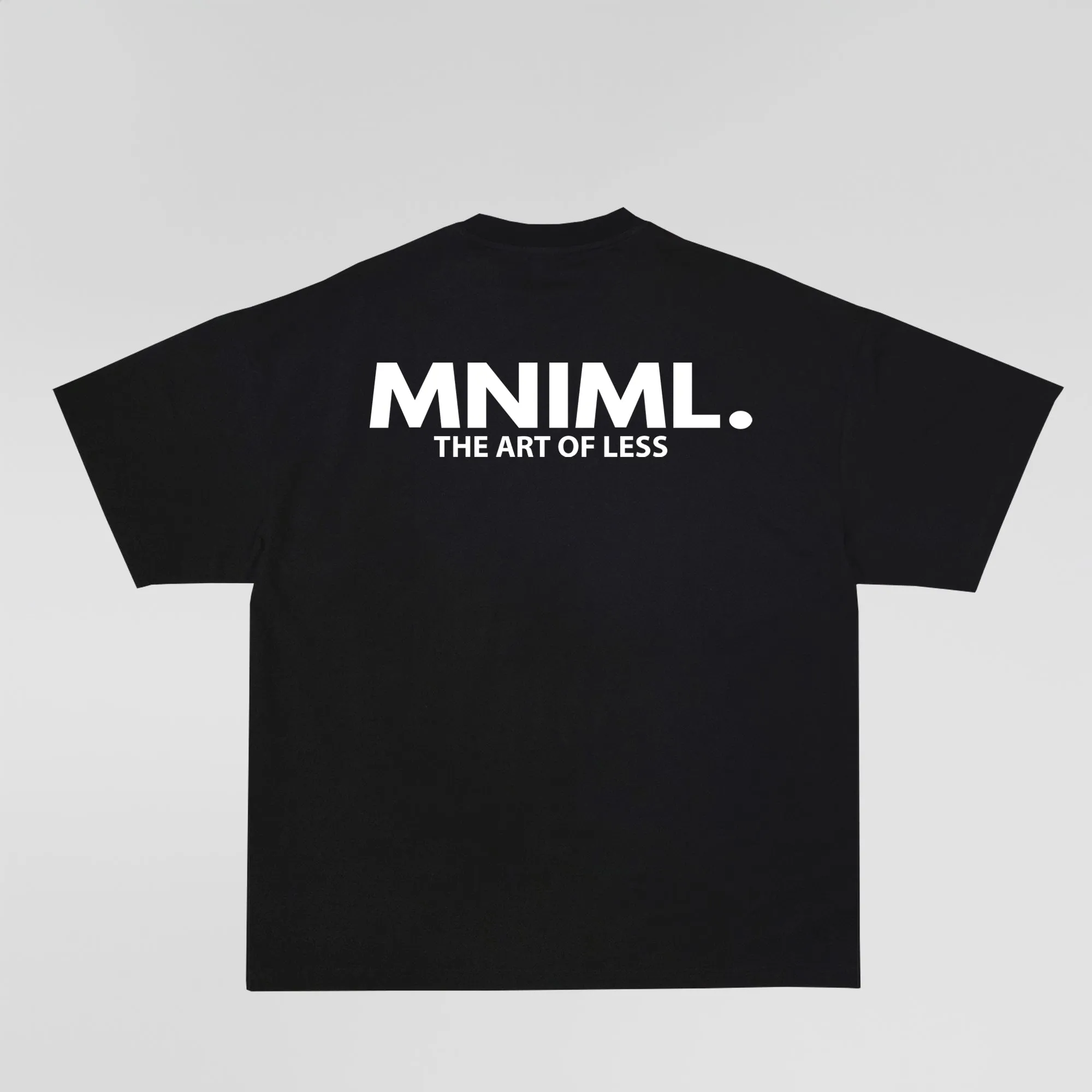 Oversized 'MNIML' Box Tee - Charcoal