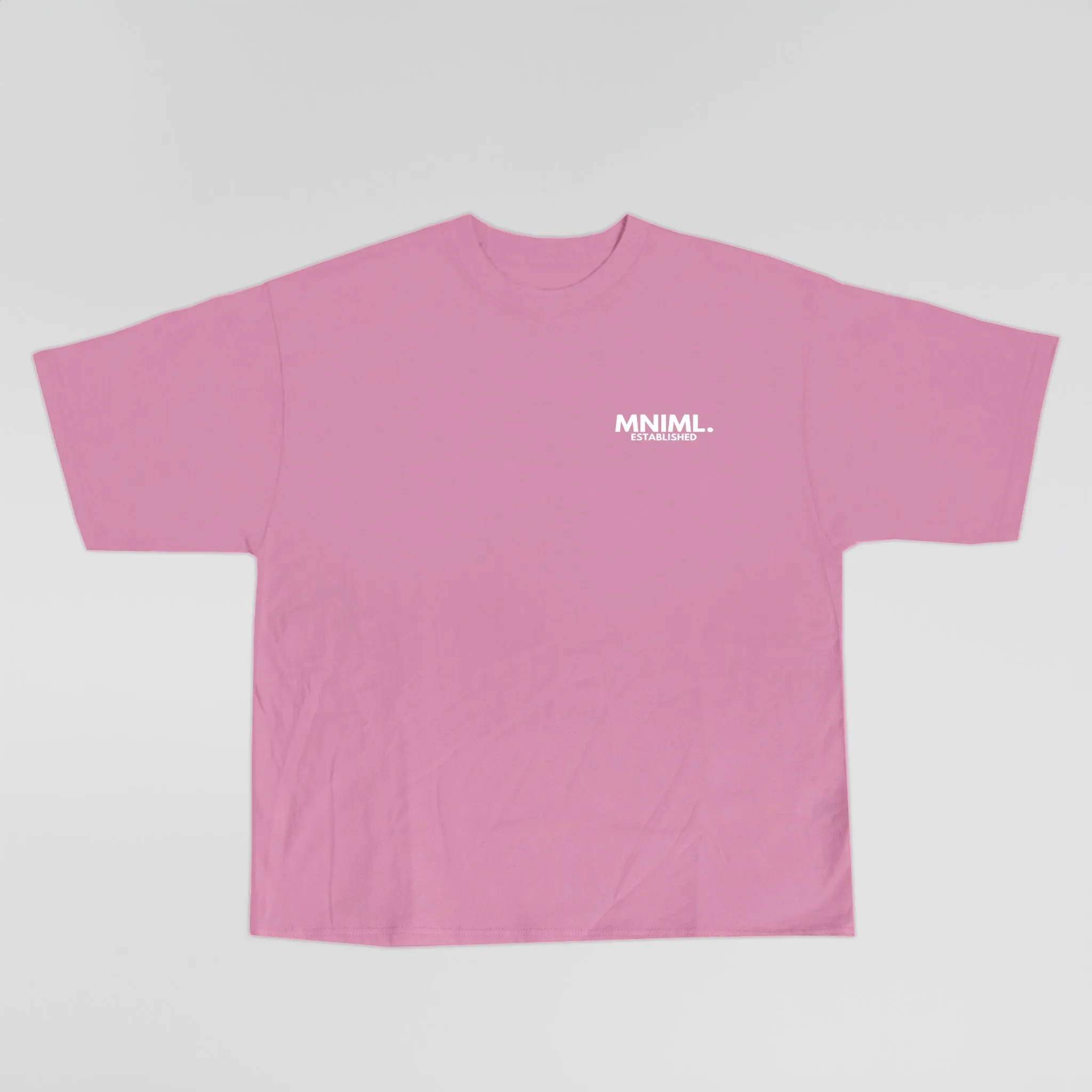 Oversized 'MNIML' Box Tee - Pink