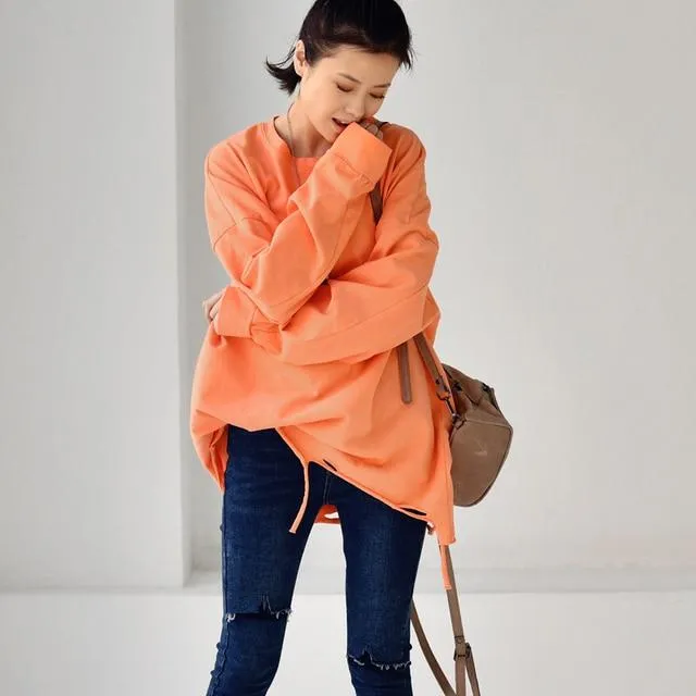 Oversized Ripped Pullover