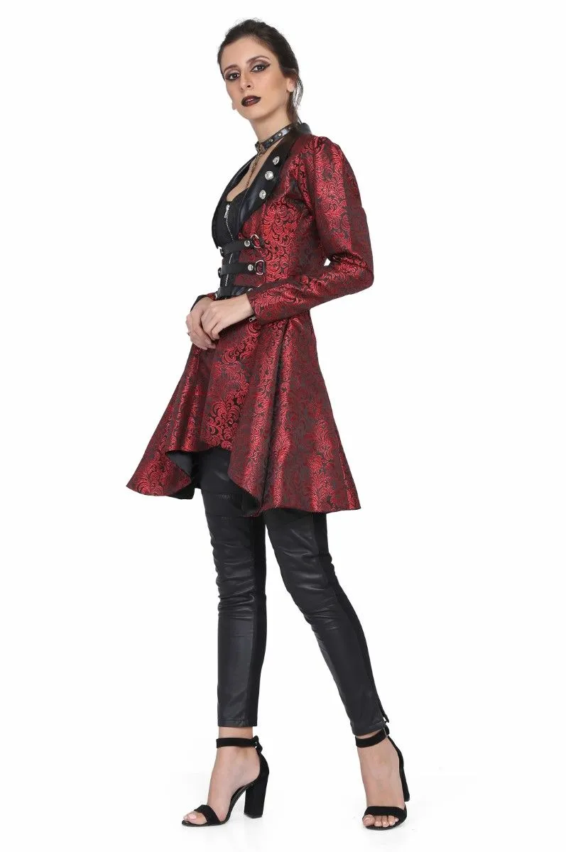 Red gothic brocade jacket - Wholesale