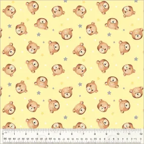 Sweet Dreams Flannel Baby Bear Yellow