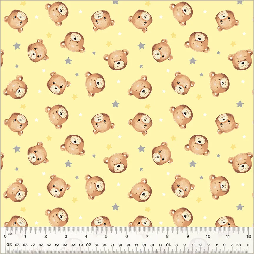 Sweet Dreams Flannel Baby Bear Yellow